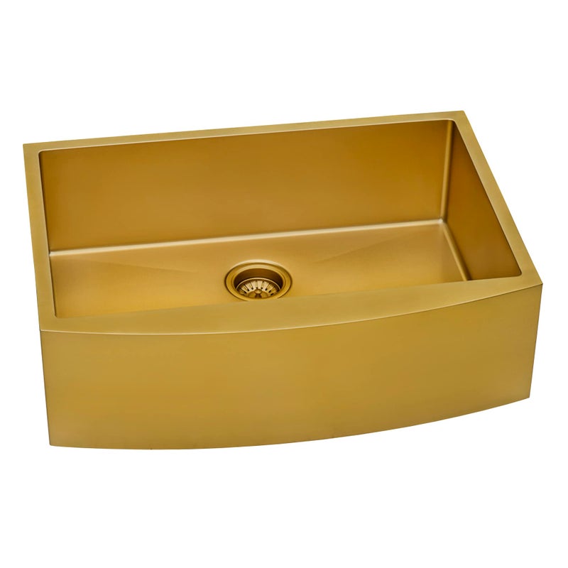 Ruvati Kitchen Sink Strainer Drain Assembly - Satin Matte Gold Stainless Steel - RVA1022GG - Image 5